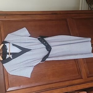 Belted V-Neck Bodycon Sexy Trendy Stylish Dress SZ L